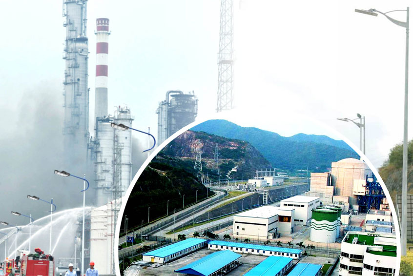 深圳大亞灣核電站磁冷路燈工程